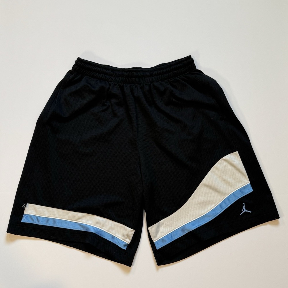 Vintage Nike Air Jordan Jumpman Basketball Shorts XL Black Blue Baggy Y2K Loose